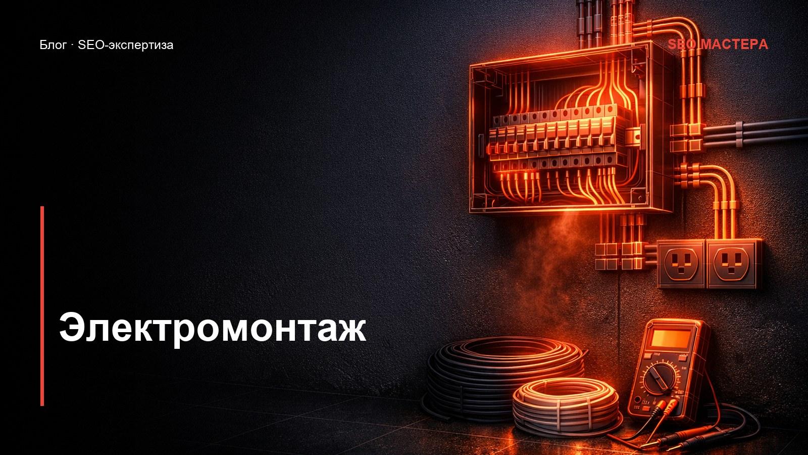 SEO для электромонтажных работ: выбор решают смета и допуски — иллюстрация к статье блога SEO Мастера