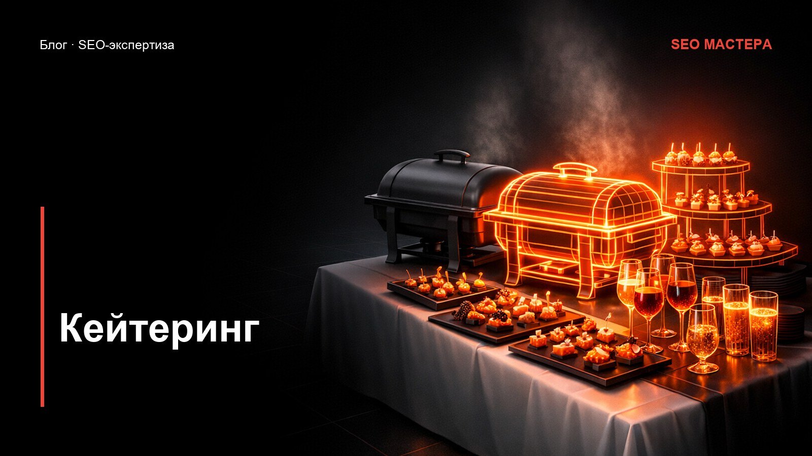 SEO для кейтеринга: B2B-заказы и меню под событие — иллюстрация к статье блога SEO Мастера
