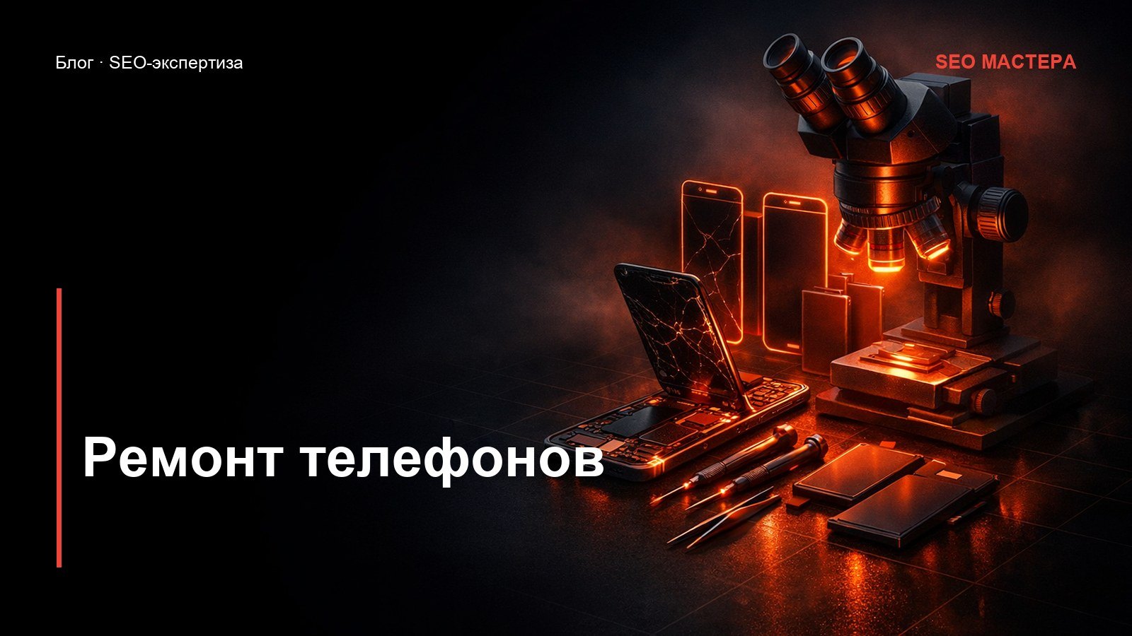 SEO для ремонта телефонов: ищут по модели и поломке — иллюстрация к статье блога SEO Мастера